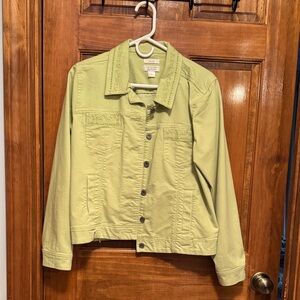 Price drop.  Christopher & Banks Light Green Denim Jacket